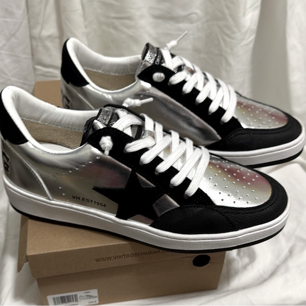 Vintage Havana Metallic Silver and black NEW!